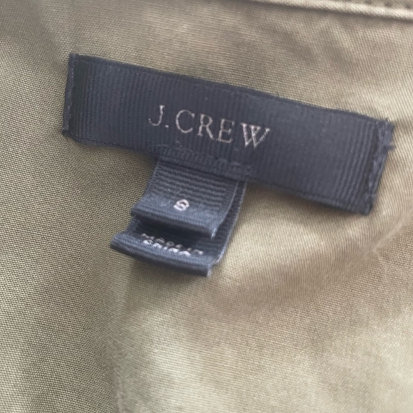 J. CREW Utility Shirt Ruffle Belted Dress - Khaki - Picture 8 of 8